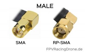 SMA vs. RP-SMA antenna connectors in the picture.