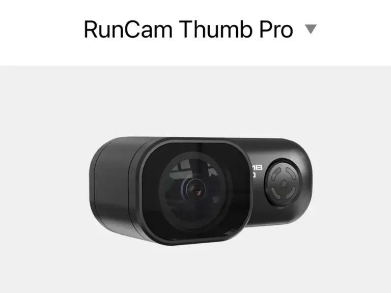 The RunCam Thumb Pro as a solution for extremely light builds